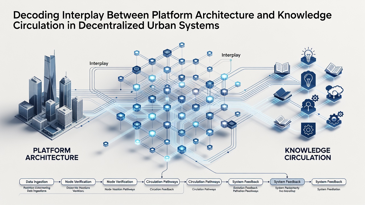 Knowledge flow diagrams across decentralized city nodes